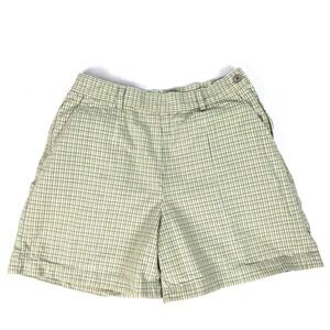 Nike Golf 12 Large Women's Skorts Shorts Golf Plaid Beige 100% Cotton